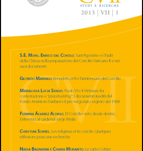 Centro Vaticano II  – Studi e ricerche 2013/VII/1