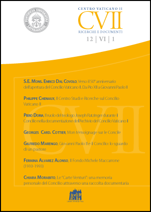Centro Vaticano II  – Studi e ricerche 2012 / VI / 1
