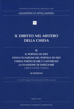 Il Diritto nel mistero della Chiesa vol. II