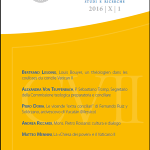 Centro Vaticano II  – Studi e ricerche 2016/X/1